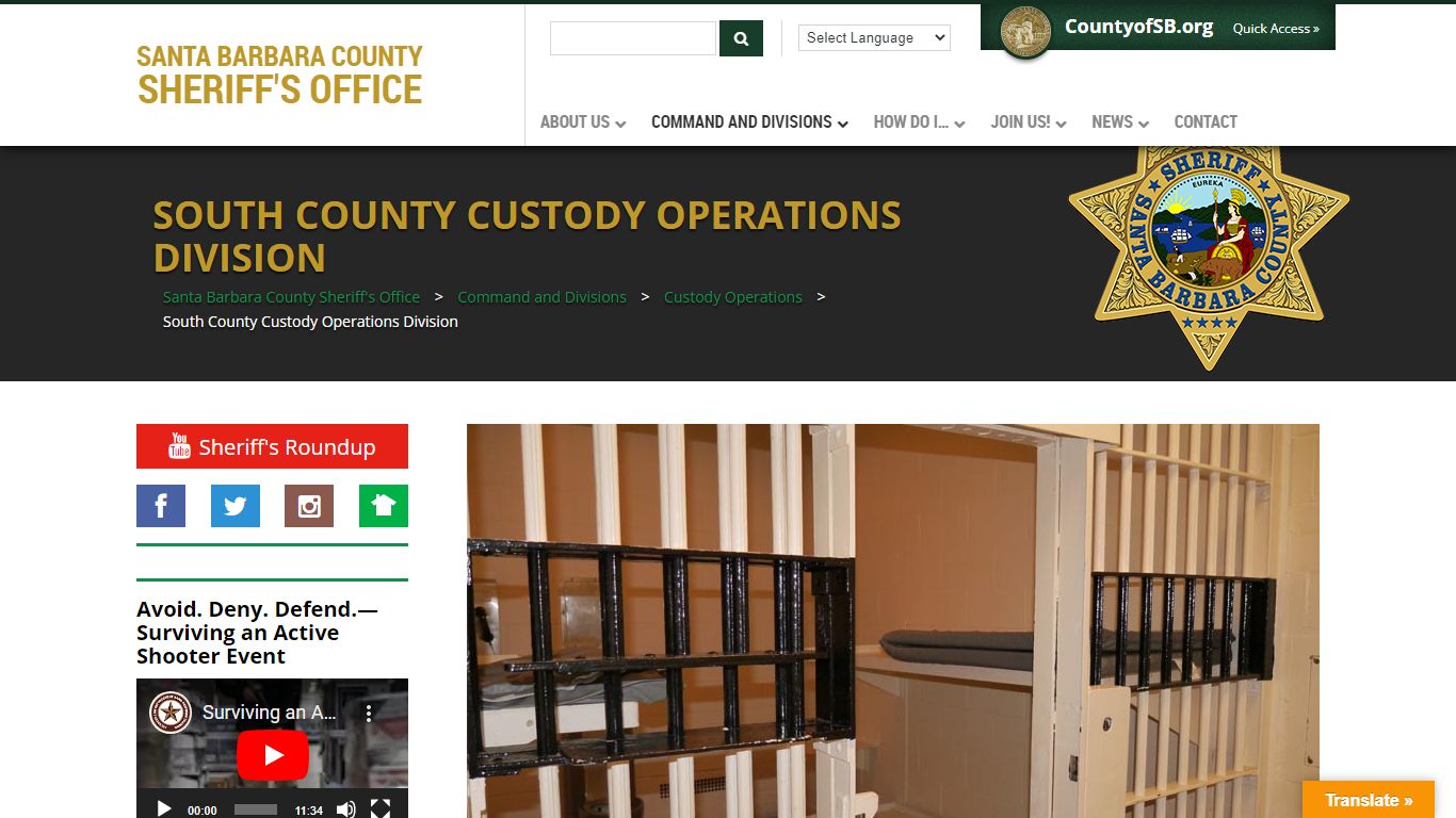 South County Custody Operations Division – Santa Barbara County Sheriff ...